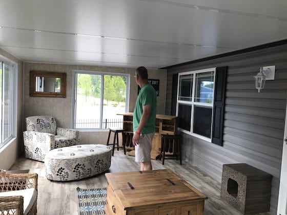 Sun room on mobile home - Sherkston Shores