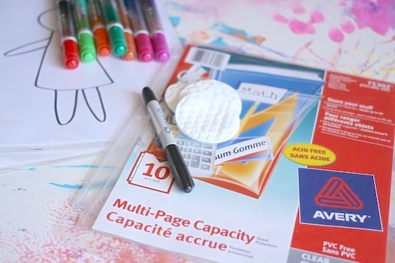 supplies for dry erase drawing with toddlers