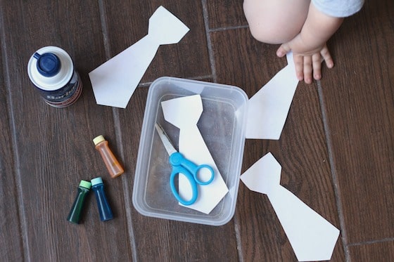 supplies for homemade father's day tie card