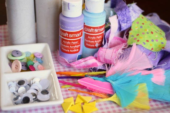 supplies for making toilet roll easter chick napkin rings