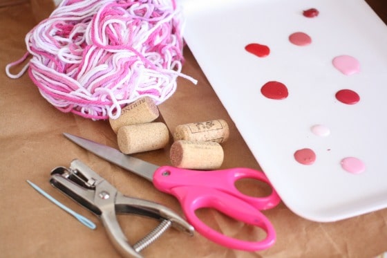 supplies for paper bag puffy hearts