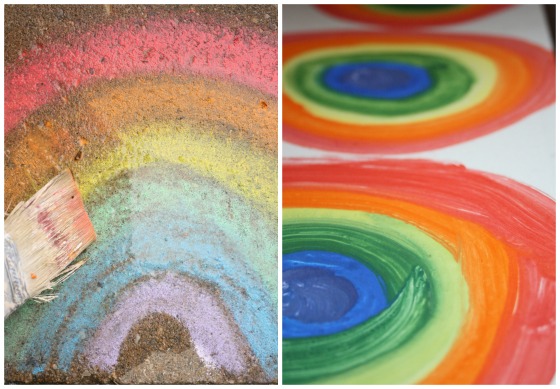 techniques for painting rainbows