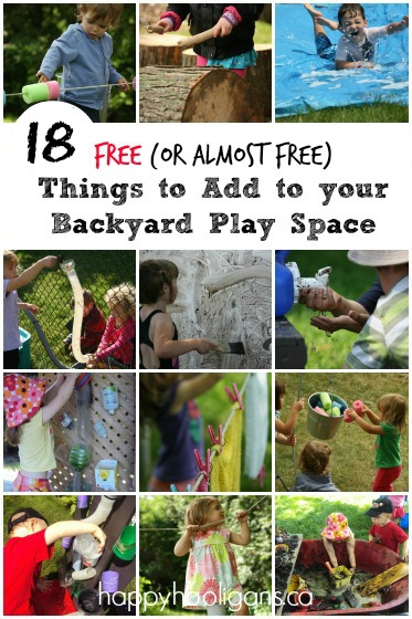 18 free things to add to a backyard playground