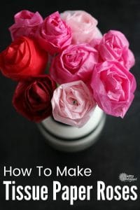 Tissue Paper Roses Vase