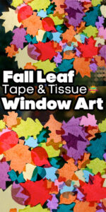 Tissue Paper Sticky Window Fall Leaf Long Pin