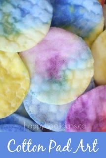 Toddler art with cotton pads - happy hooligans