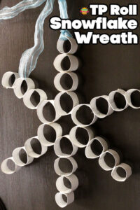 Toilet Roll Snowflake Wreath