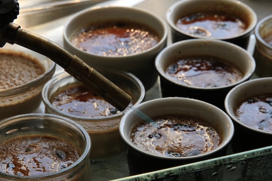 torching espresso creme brulee