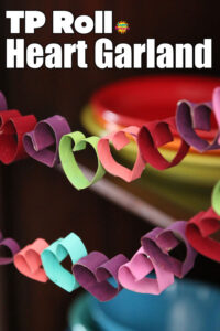 toilet paper roll heart garland