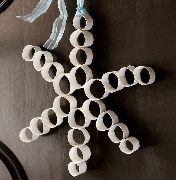 TP Roll Snowflake Wreath