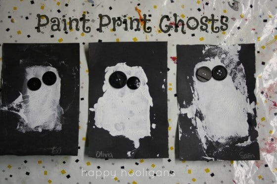 Paint Print Ghost Craft for Toddlers - Happy Hooligans 