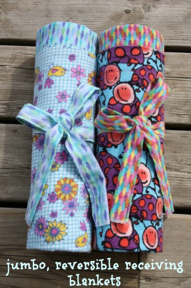 how to make a reversible receiving blanket