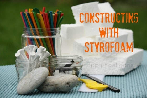 constructing with styrofoam.