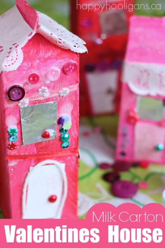 Valentines Milk Carton Houses - Happy Hooligans