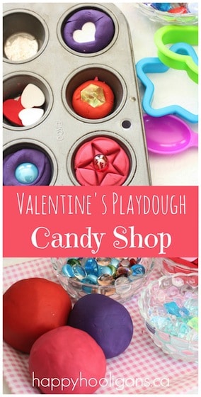 Happy Hooligans: Valentine's Playdough Activity - a candy shop