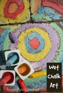 Wet Sidewalk Chalk Activity