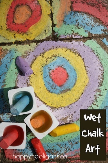 Wet Sidewalk Chalk Activity 