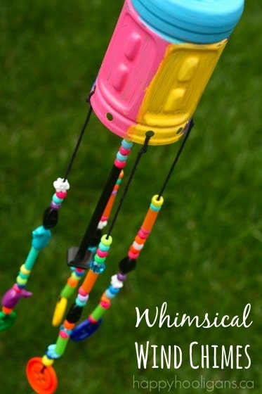 DIY Windchimes from recycled plastic Gatorade bottle