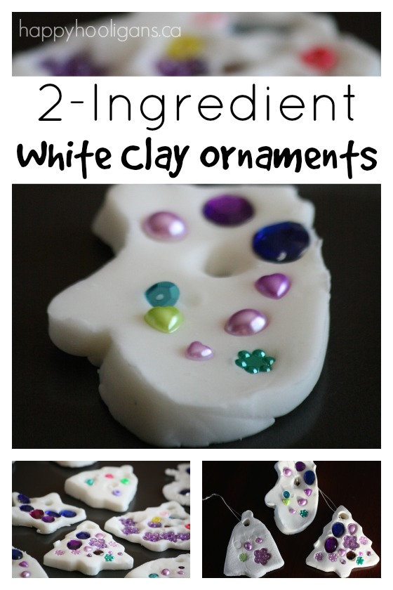 How to make white clay dough ornaments cornstarch and baking soda