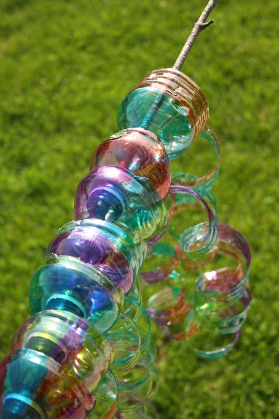 wind chime from water bottles