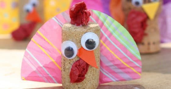 wine cork turkey craft