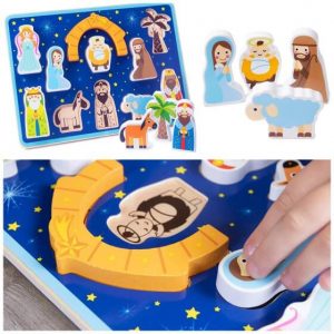 Wooden Nativity Shape Puzzle for Toddlers