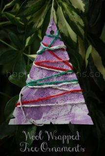 wool wrapped christmas tree ornament - happy hooligans