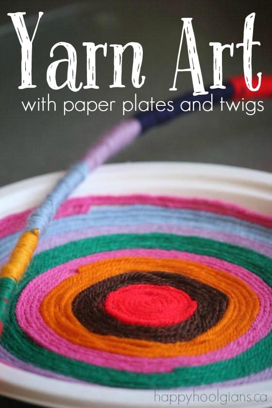 Yarn Art - a paper plate craft