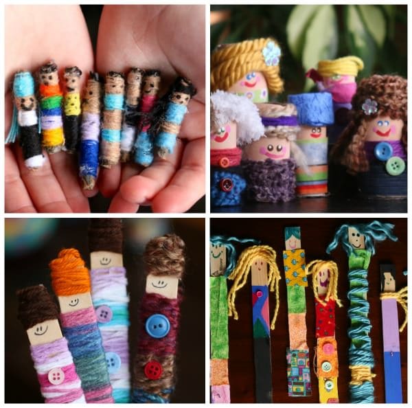 Yarn Doll Crafts collage
