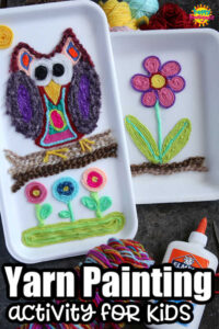 Yarn Painting Activity for Kids