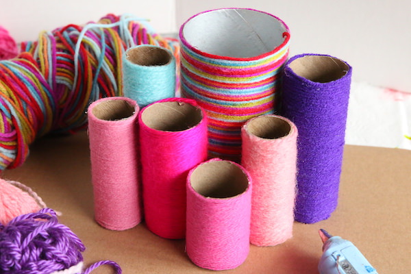 toilet rolls grouped together as organizer