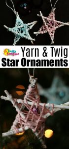 Yarn-Wrapped Twig Star Ornaments