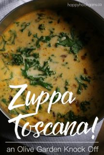 Zuppa Toscana - Olive Garden Copycat Recipe for Kale and Sausage Soup - Happy Hooligans